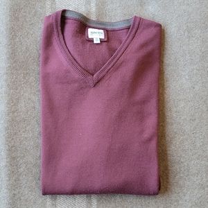 Armani Collezioni Burgundy V Neck Sweater